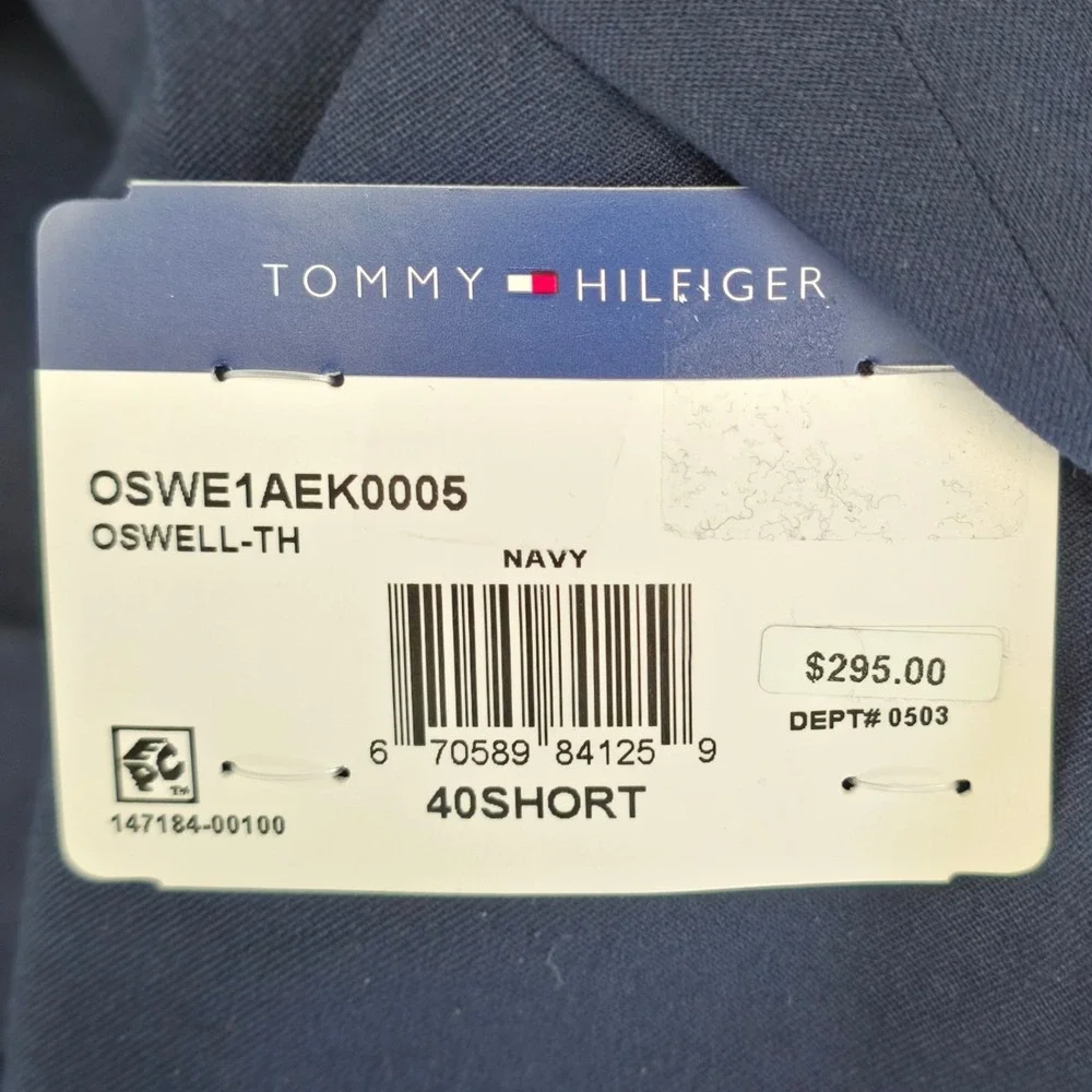 Tommy Hilfiger Mens Sport Coat Oswell THFlex Navy 40S Business Casual Blazer NWT